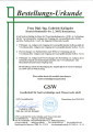 Bestellungsurkunde GSW Bestellungsurkunde GSW